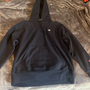 DM-before buying!-navy blue champion hoodie size large
